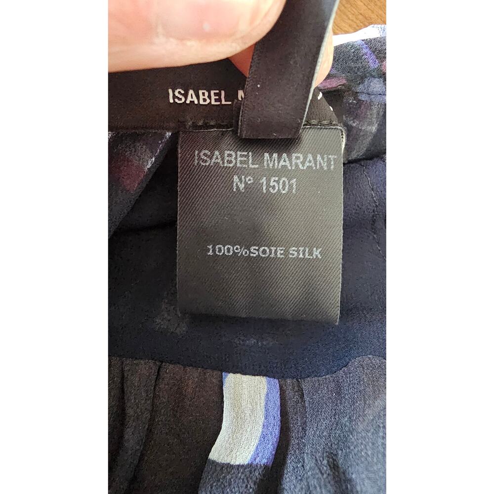 Isabel Marant Dress/ Top 100% Silk Tunic Sheer Navajo Aztec Sz 1 - Picture 6 of 15